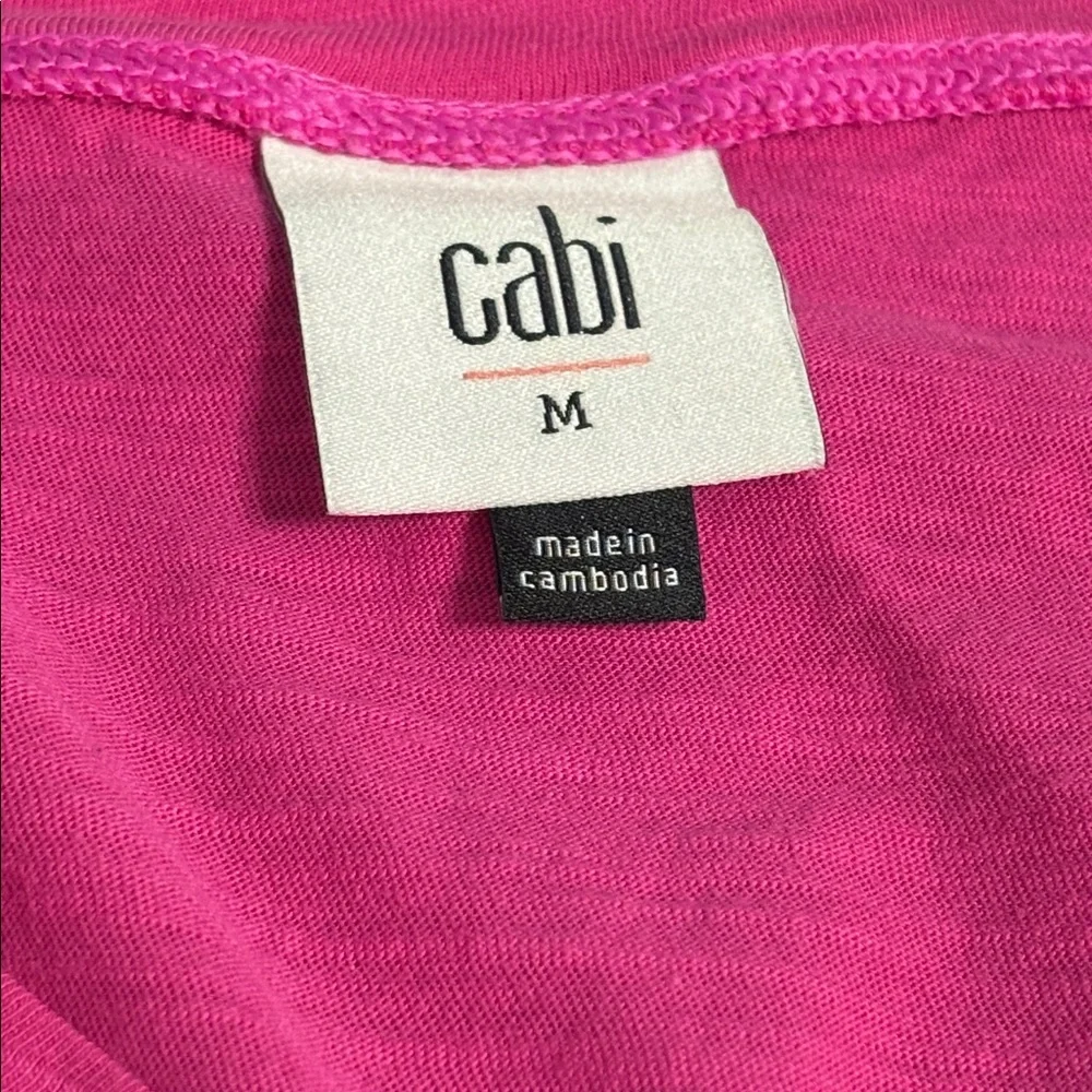 Cabi 5747 Fold Pocket Tee Fusia Spring 2020 Medium EUC - Picture 6 of 6